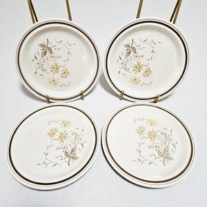 VTG Royal Doulton 1970s Lambethware England Sandsprite 4 Salad Plates 8.5"